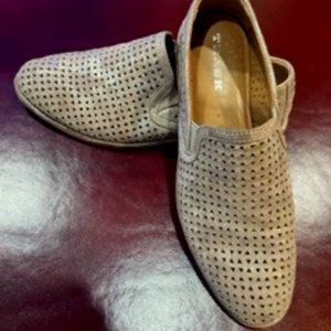Trask Silver Perforated Loafer